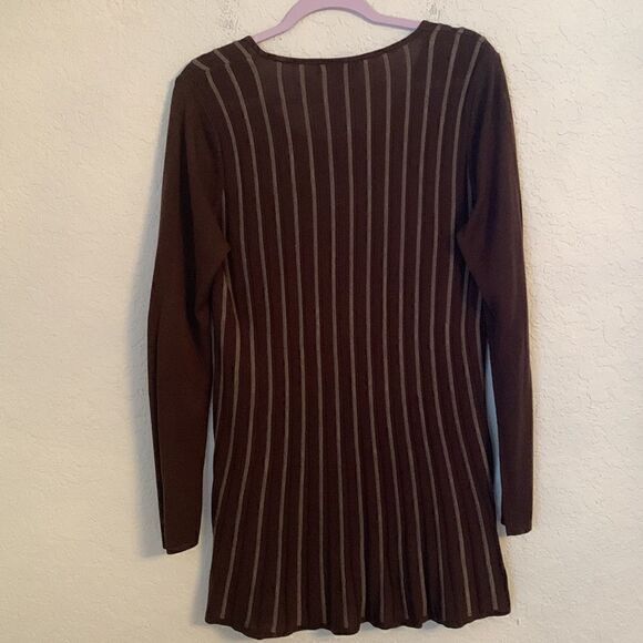 Daisy Fuentes Fit/ Flare Mini Dress Tunic Sweater Ribbed Size XL - Picture 2 of 9